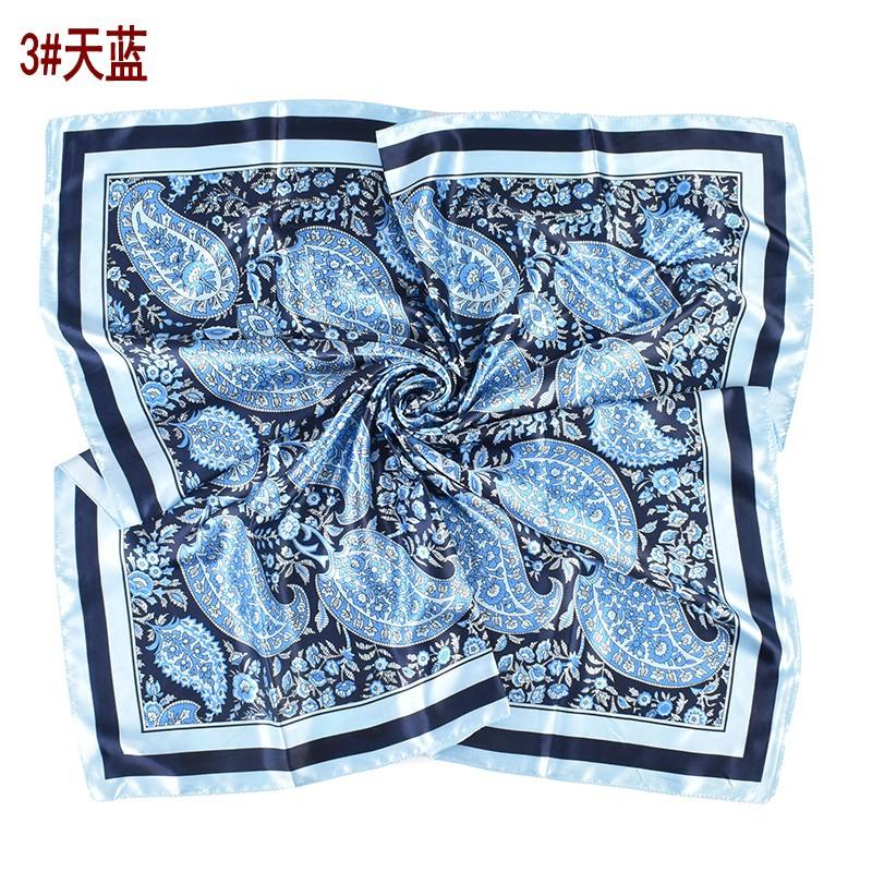 New Cashew Flower Pattern Printing 91 * 91 Satin Large Square Scarf Silk Scarf Spot Wholesale, Yiwu