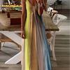 Fashion Summer Spring Sleeveless V-Neck Casual Dresses Unique Design