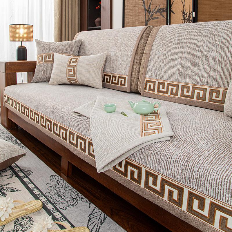 Sofa Cushion Four Seasons Universal Fabric Non-Slip Nordic Simple Modern Chenille New Chinese Seat Cushion Leather Sofa Cover Towel