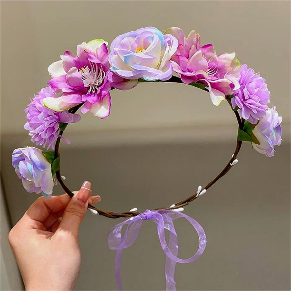 Multistyles Women Wedding Floral Headband Fashion Party Bride Garland  Wedding Baby Shower Decor