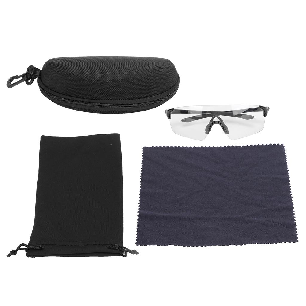 Fahrradbrille Photochrome Sonnenbrille UV-Schutz für Mountainbike Outdoor Sport Schwarz