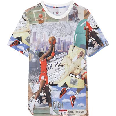 Flight Essentials Logo Print Round Neck Outdoor Casual Sports Short Sleeve T-Shirt Men Tops White FZ1924100