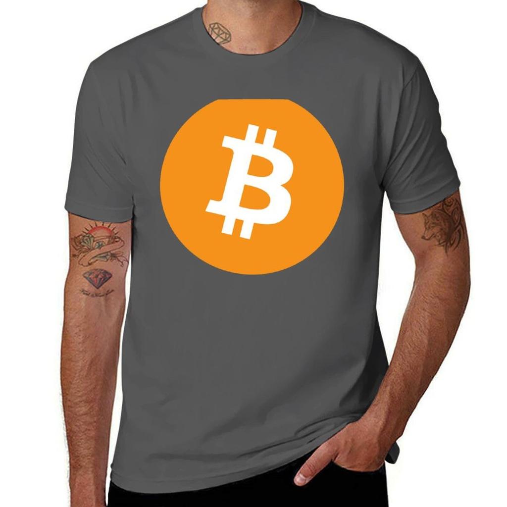 Bitcoin Logo Orange Cryptocurrency Trader Miner Unisexs Unisexs Tshirt Retro Graphic Print Tshirt