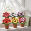 Silk Cloth Artificial Pansy Flowers Dyed Edged DIY Floral Flower Bouquet Soft Realistic Simulated Rose Bouquet