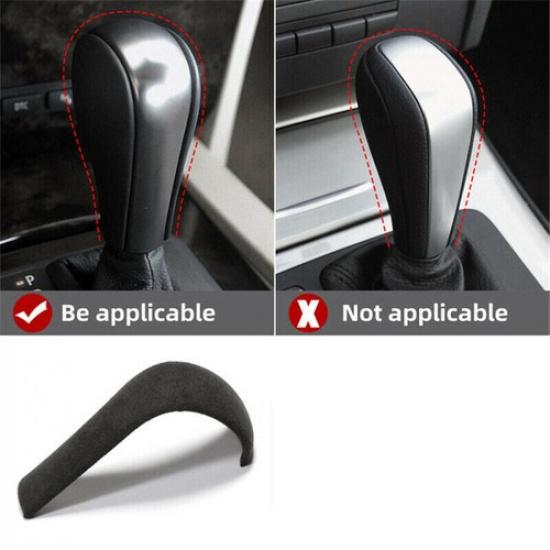 1pcs Suede Leather Car Interior Gear Shift Knob Handle Cover For BMW E46 E90