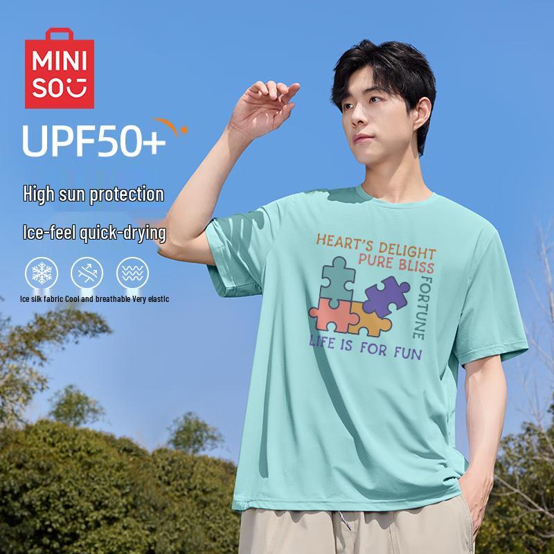 MINISO Men s Quick-Dry Breathable Short Sleeve T-Shirt M