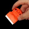 Handy Plastic Scraper With Blade One-Sided Squeegee Steel Blade Spatula Glass
