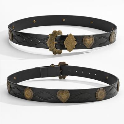 Adjustable Leather Belt Unisex Stylish Belt Retros Styles Durability Waistband for Fashion Individuals