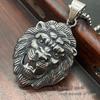 Trendy Men's Titanium Steel Lion Head Pendant Necklace