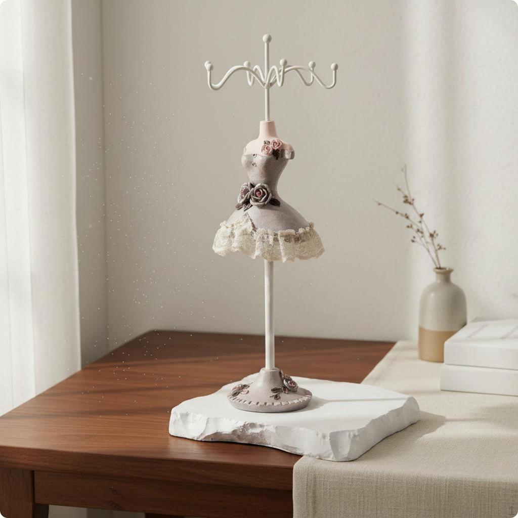Mannequin Jewelry Stand Decorative Earring Necklace Holder Sophisticated Tree Display for