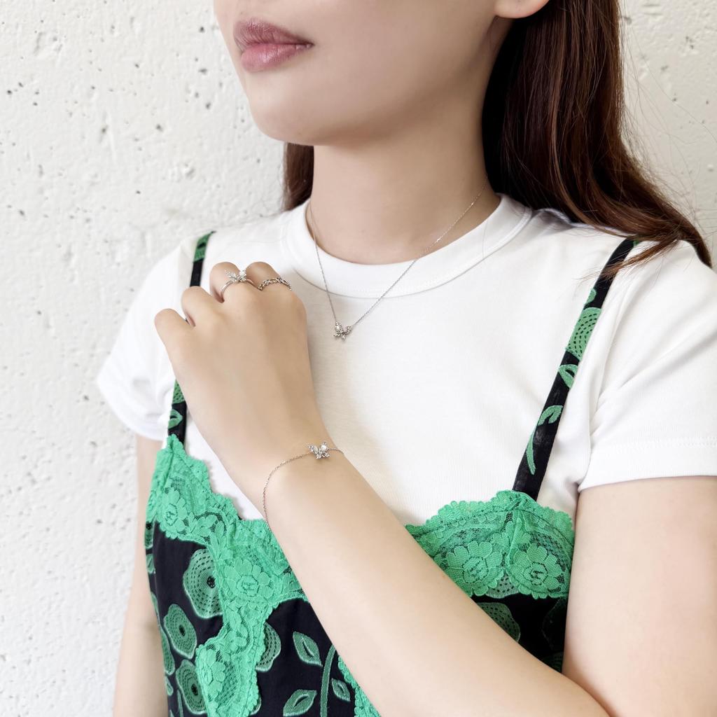 [Anna Sui] Shell Butterfly Motif Silver Bracelet SAUB0140LSMP