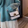 SCIONE Lock Bag Western Style Bag 2019 New Trendy Wild Messenger Bag Rhombus Chain Bag Fashion Small Square Bag