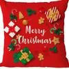 Merry Christmas Decor Cushion Cover 45x45 cm Pillow CaseCartoon Reindeer Santa Claus Printed Throw Pillowcase Linen Pillow Cover