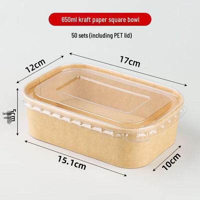 Caixa Descartável de Refeição em Papel Kraft