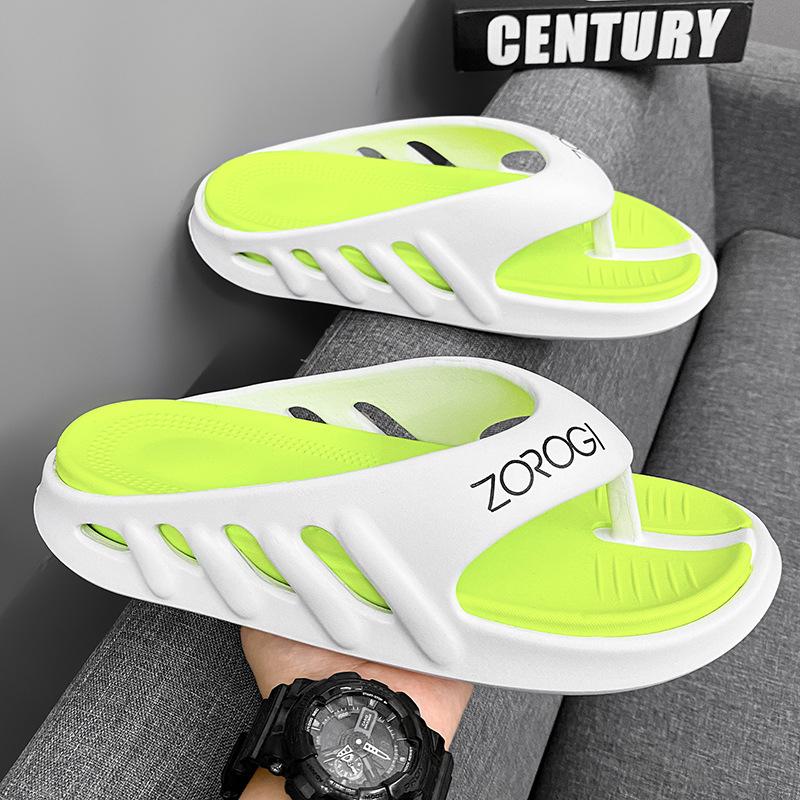 Summer simple flip-flops men's Korean version of pinch-footed beach shoes comfortable soft sole casual personality fashion slippers men