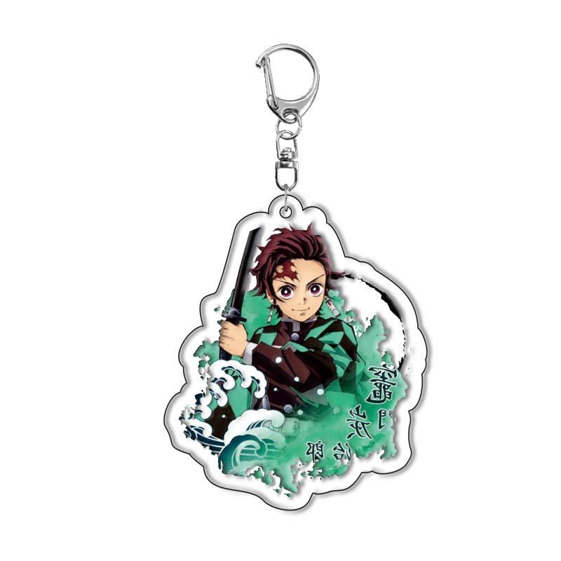

Demon Slayer Kimetsu Yaiba Tanjiro Kamado Nezuko Acrylic Keychain Anime Merchandise Cross Border Ready Stock no Carry Mini Lightweight Portable Cute 5.5cm