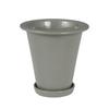 Dulton Botany Dlouhý květináč L Šedý Vysoký květináč zdobený raženým logem a zemí BOTANY výška průměr barvy, Ne. 6, 18.4 cm, 18.7 cm,