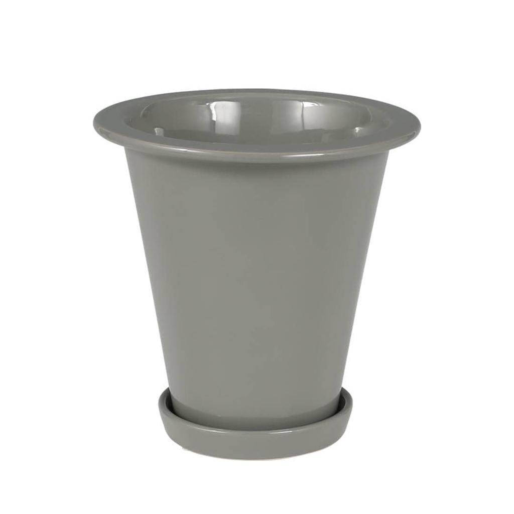 Dulton Botany Long Pot L Gray A Tall Flower Pot Decorated with an Embossed Logo and Earth BOTANY Height Diameter Colors, No. 6, 18.4 Cm, 18.7 Cm,