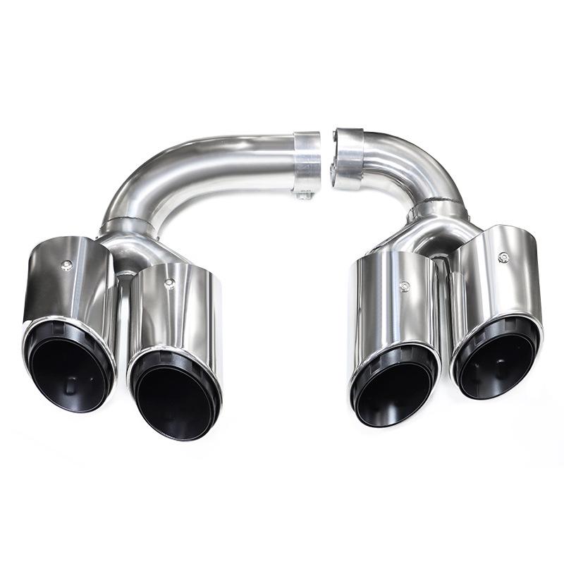 18-24 Year Porsche Cayenne Black Quad Exhaust Tailpipe Muffler Modification