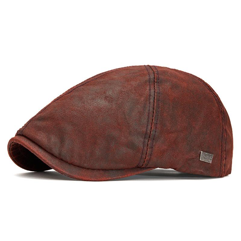 Washed old men and women forward hat autumn and winter British retro beret thermal cap casual newsboy hat
