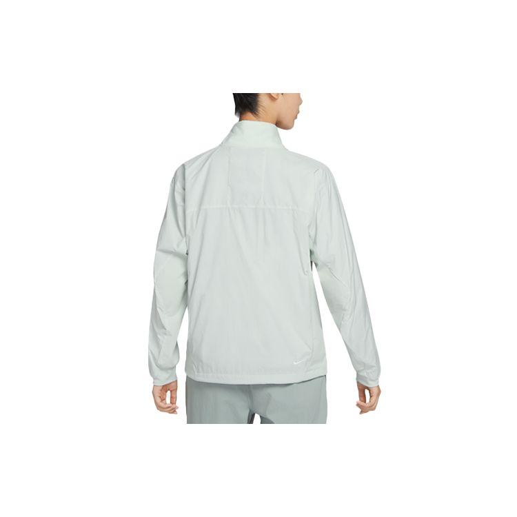 Nike Solid Color Logo Zip-Up Stand Collar Jacket Women Jacket Light-Silver DV9231-034