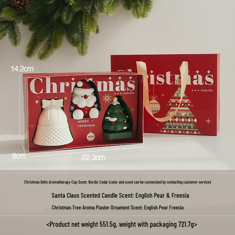 

Handmade Christmas Scented Candle Set - Festive Fragrance Gift Box & Ornament
