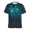 Men's 3D Printed Galaxy Space T-Shirt Colorful Starry Sky Pattern Loose Short Sleeve Round Neck Summer Street Tee Top