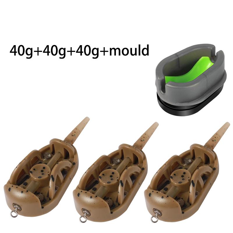 2pcs/3pcs/6pcsCarp Fishing Method Feeders,20g/30g/40g/50g/60g Fishing Feeders with Quick Realease Mould,Carp Fishing Accessories
