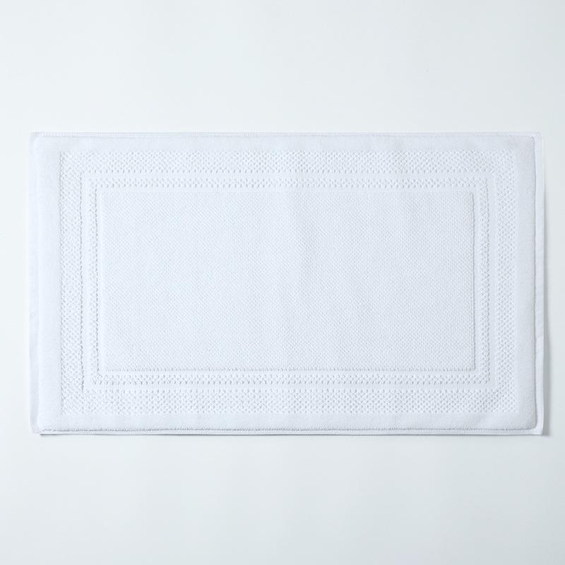Inyahome Luxury Bath Mats Floor Towel 100% Cotton Absorbent Hotel SPA Shower Mat Machine Washable Fade Resistant Bathtub Mat
