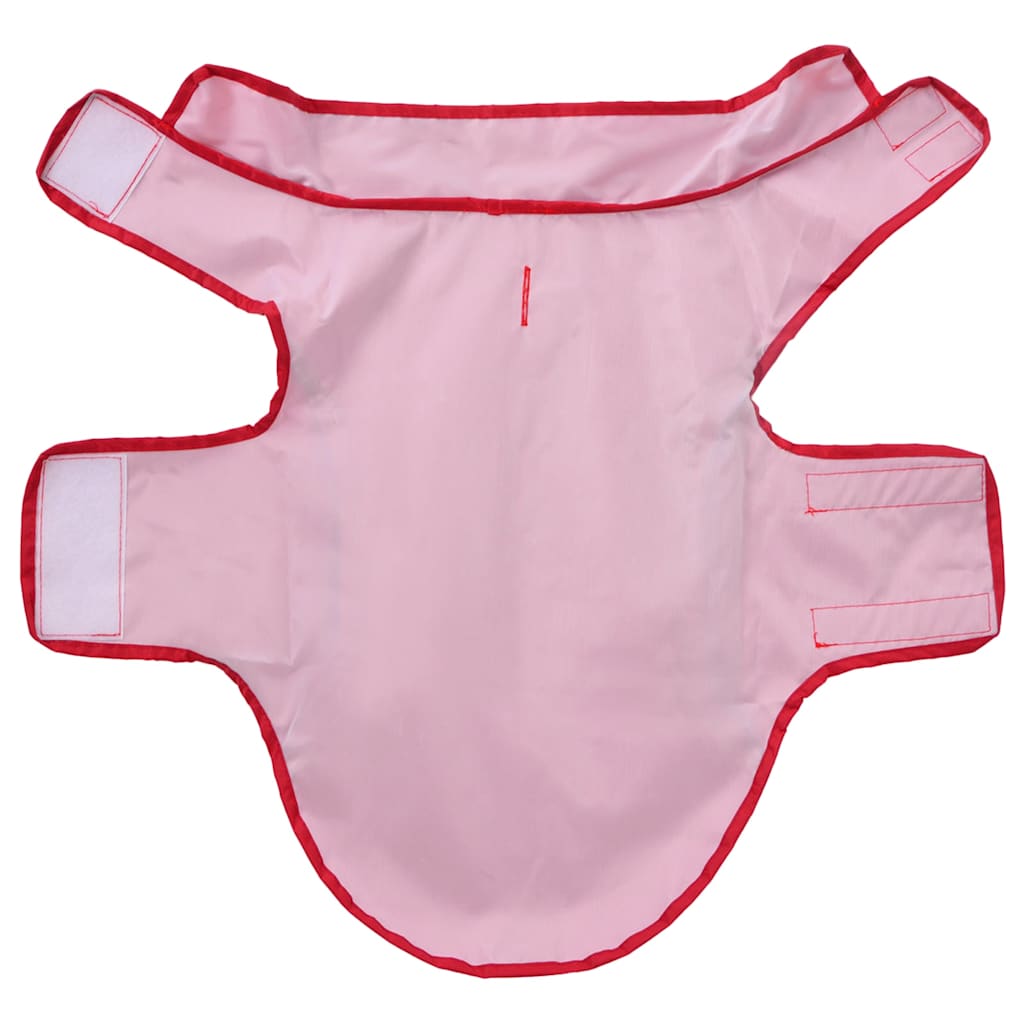 Dog Raincoat with Reflective Strips Polyester Red XXS