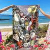 The Nightmare Before Christmas Print Beach Towel, Versatile Lightweight Absorbent Beach Towel for Pool Surf Yoga Bathroom, Perfect Birthday Holiday Gi