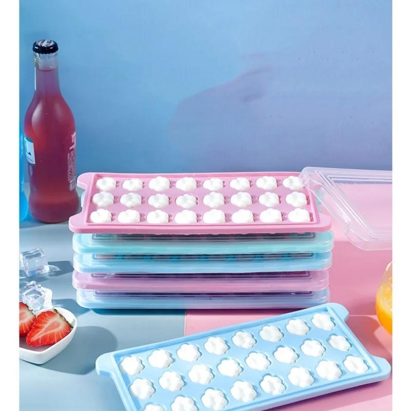 24 dutinová roztomilá silikonová forma na ledové kostky s kočičími tlapkami s víkem, forma na nanuky, čokoládu, sušenky, sýr, dárek, kuchyňské doplňky