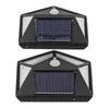 2 Pcs Solar Motion Sensor Light 4 Sided 100 LEDs High Brightness Waterproof Outdoor Solar Wall Lamp