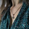 Pendentif en argent avec topaze London Blue 1.339ct, zircons (2204893)