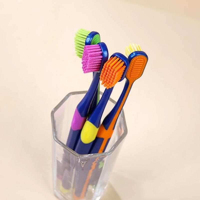 Colorful Medium Bristle Toothbrush with Large Head and Independent Packaging for Adults