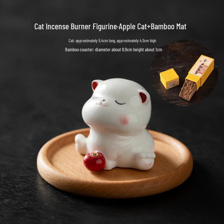Creative Cute Kitten Ceramic Incense Holder and Burner
