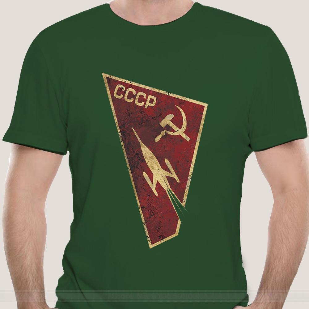 CCCP Russian T-Shirt USSR RUSSIA Retro Cult East Fun GDR Roscosmos cotton tshirt men summer fashion t-shirt euro size