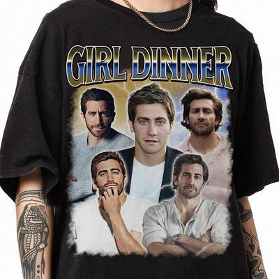 Jake Gyllenhaal Girl Dinner Shirt Jake Gyllenhaal Bootleg TShirt Jake Gyllenhaal Fan Tees JakeGyllenhaal Retro 90s