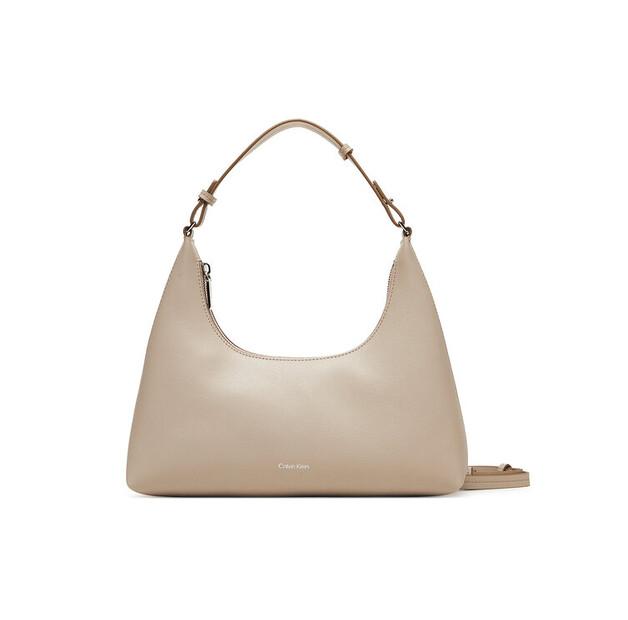 Bag Calvin Klein Calvin Klein Foil Logo Conv Shou?Lder Bag LV04F3272G Beige