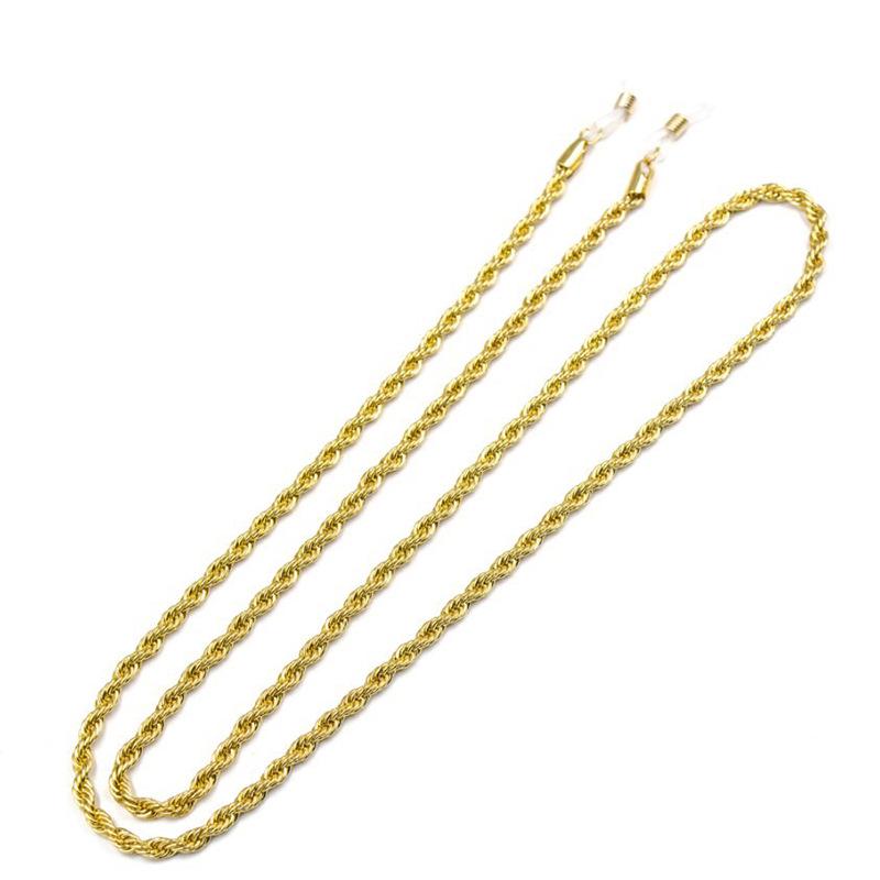 Dual-Purpose Cable Knit Eyeglass & Mask Chain with Lobster Clasp - Anti-Drop, Fashionable Accessory