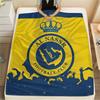 Koc flanelowy z nadrukiem Al Nassr FC, Wysokiej jakości, Wygodny na wszystkie pory roku, Wystrój domu, Ciepło i komfort
