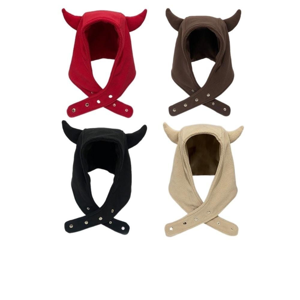 Ear Protection Lei Feng Cap Plush Winter Pullover Cap Personalized Demon Ear Hat  Autumn/Winter