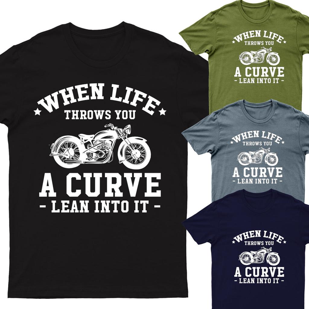 When Life Throws You A Curve Lean Into It Unisexs Oversized Unisexs T Shirt DP1Pr