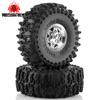 4pcs OD 63mm 1.0" Metal Beadlock Wheel Tire Set For 1/18 RC Crawler Car TRX4M SCX24 Upgrade Parts Accessories