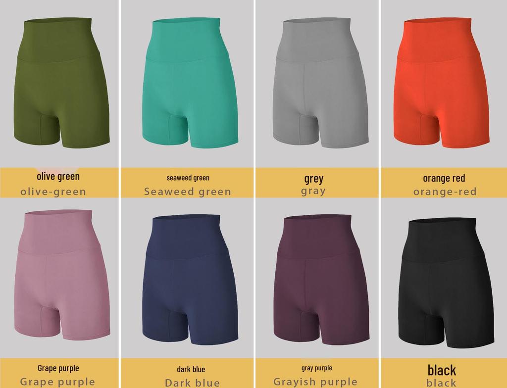 High Waist Hip Lift Yoga Shorts - Women's Slimming, Anti-Exposure Running Leggings