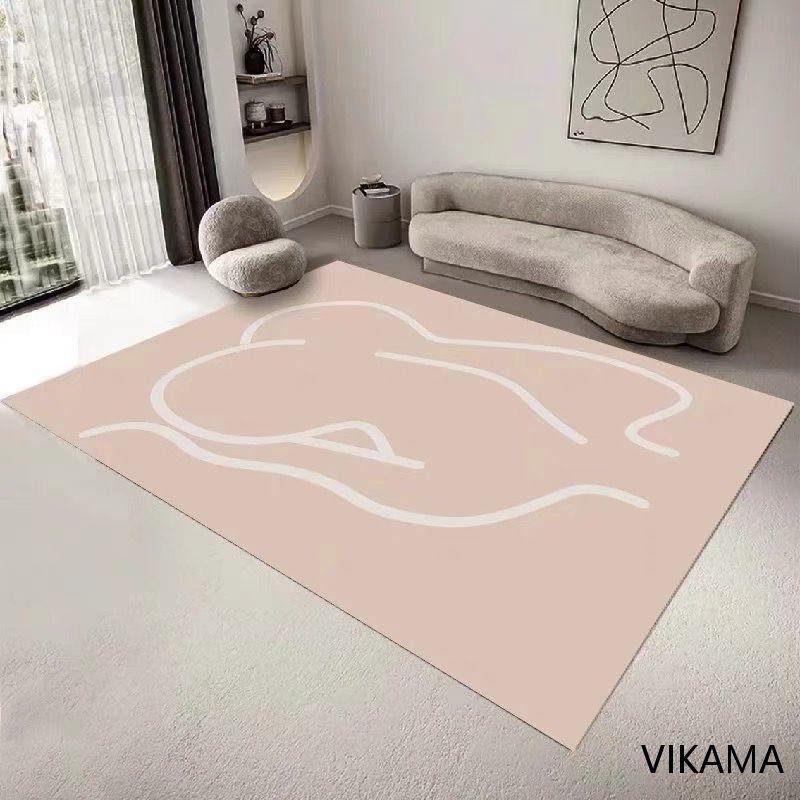 Summer Morandi Living Room Carpet, Light Luxury And Simple Room, Full Floor, Bedroom, Nordic Floor Mat, Home Decoration