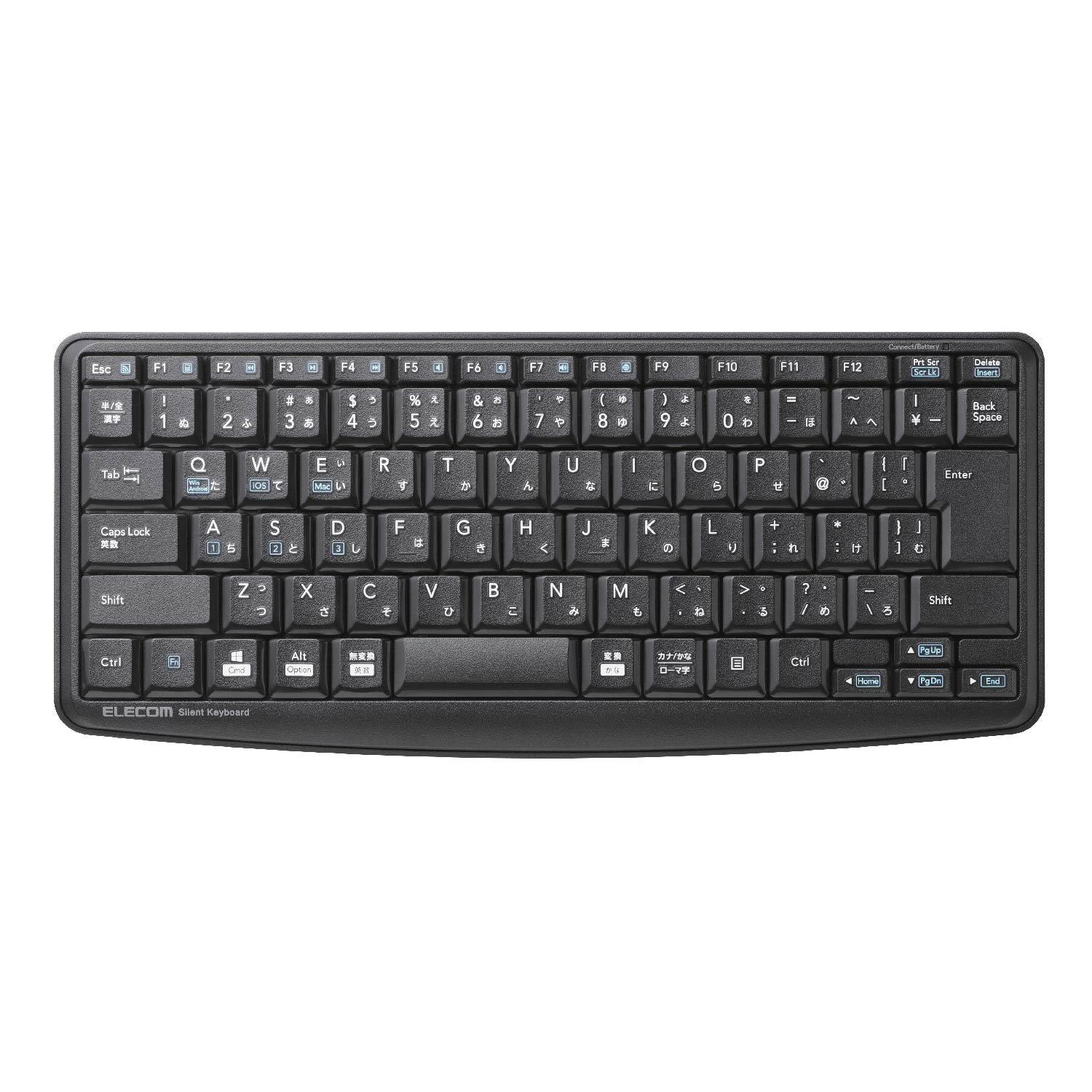 

ELECOM Keyboard Bluetooth Membrane Mini Keyboard Quiet Black [Authentic Design] TK-FBM093SBK