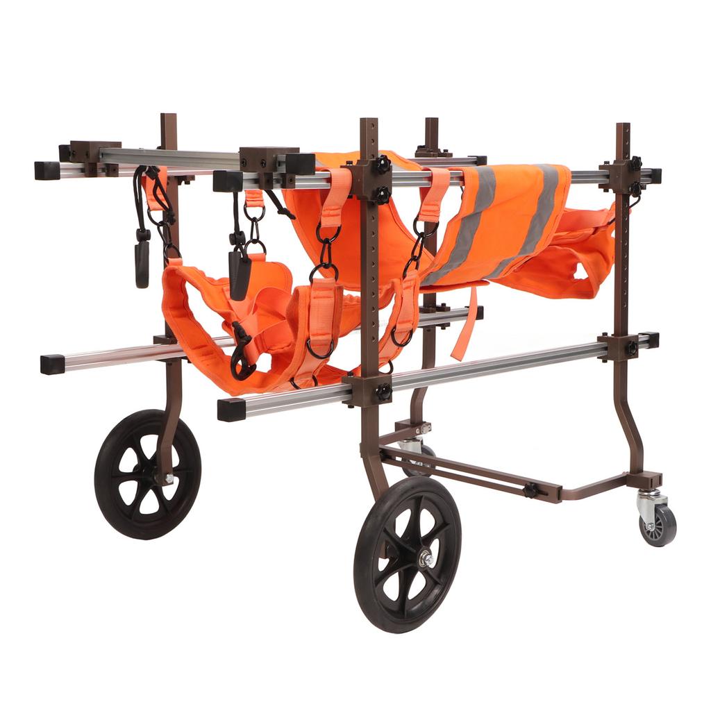 4 Wheel Dog Wheelchair Double Layer Assisted Dog Wheelchair Mobility Aids for Disabled Pets