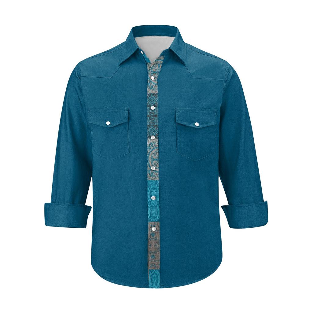 Pánské módní s klopou a krátkým rukávem ležérní top délky po ramena