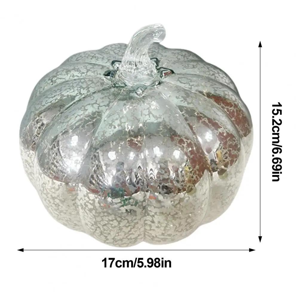 Battery-Powered Automated Pumpkin Light Halloween Decoration LED Glass Pumpkin Lantern with Smart Timer